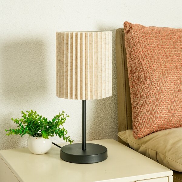 Brilagi - Stolní lampa NORDIC WAVE 1xE27/15W/230V len/černá