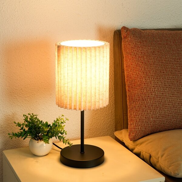 Brilagi - Stolní lampa NORDIC WAVE 1xE27/15W/230V len/černá