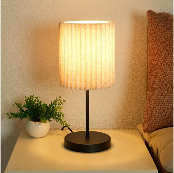 Brilagi - Stolní lampa NORDIC WAVE 1xE27/15W/230V len/černá