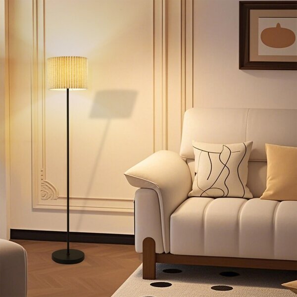 Brilagi - Stojací lampa NORDIC WAVE 1xE27/15W/230V len/černá