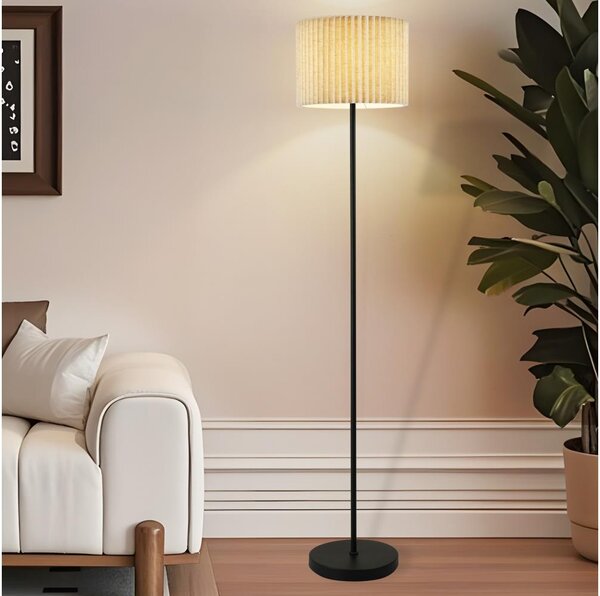 Brilagi - Stojací lampa NORDIC WAVE 1xE27/15W/230V len/černá