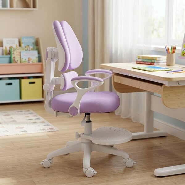 Dětská rostoucí židle Neoseat KIDDY TWO — látka, pratelný potah, fialová