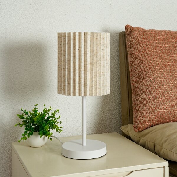 Brilagi - Stolní lampa NORDIC WAVE 1xE27/15W/230V len/bílá