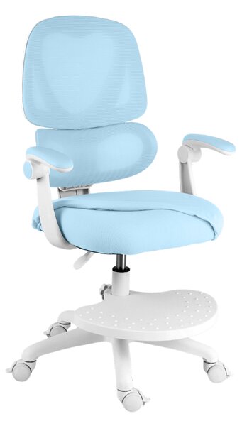 Dětská otočná židle Neoseat JUNI 023 — látka, pratelný potah, modrá
