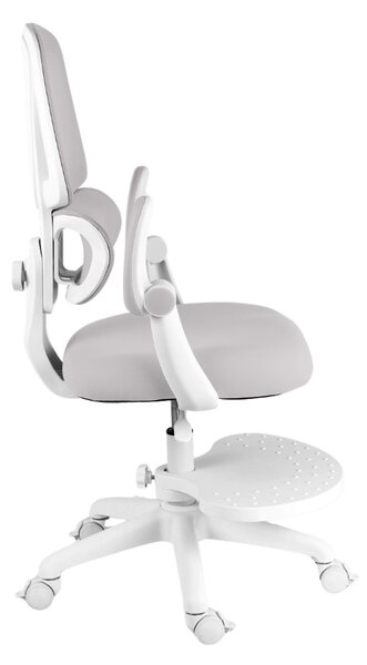 Dětská otočná židle Neoseat JUNI 023 — látka, pratelný potah, šedá