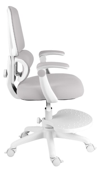 Dětská otočná židle Neoseat JUNI 023 — látka, pratelný potah, šedá