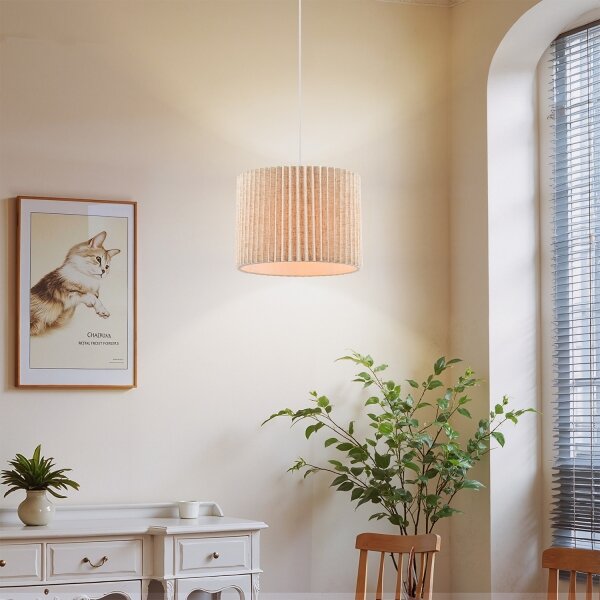 Brilagi - Lustr na lanku NORDIC WAVE 1xE27/15W/230V pr. 32 cm len/bílá