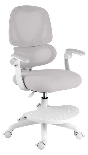 Dětská otočná židle Neoseat JUNI 023 — látka, pratelný potah, šedá