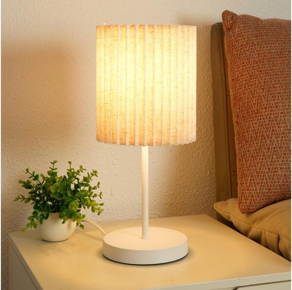Brilagi - Stolní lampa NORDIC WAVE 1xE27/15W/230V len/bílá