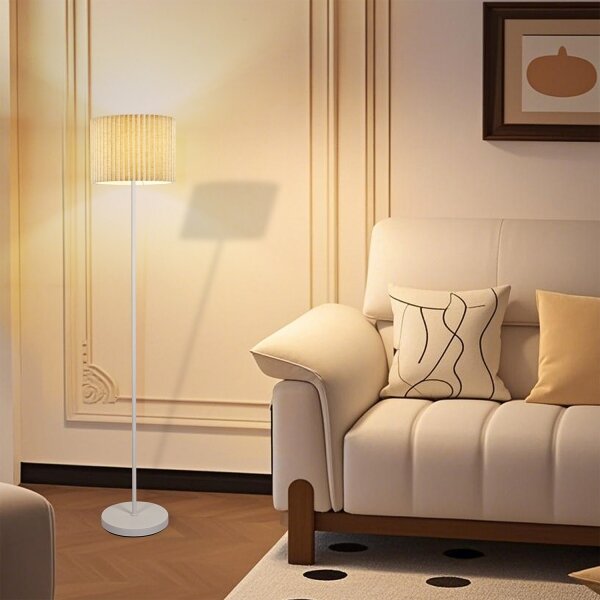 Brilagi - Stojací lampa NORDIC WAVE 1xE27/15W/230V len/bílá