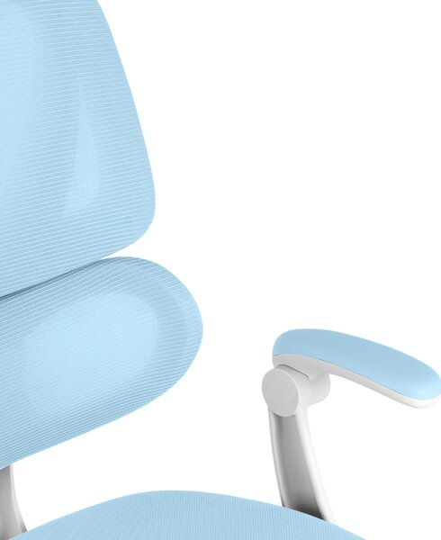 Dětská otočná židle Neoseat JUNI 023 — látka, pratelný potah, modrá