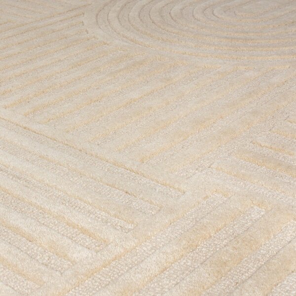 Béžový vlněný koberec běhoun 60x230 cm Zen Garden – Flair Rugs