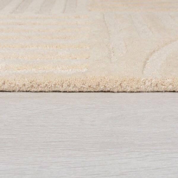 Béžový vlněný kulatý koberec ø 160 cm Zen Garden - Flair Rugs