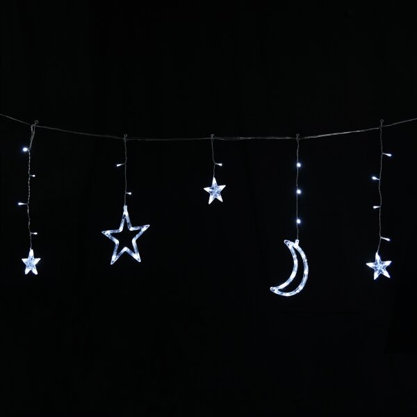 Aigostar - LED Solární ván. řetěz 120xLED/8 funkcí 3x0,6m 500 mAh IP65 stud bílá