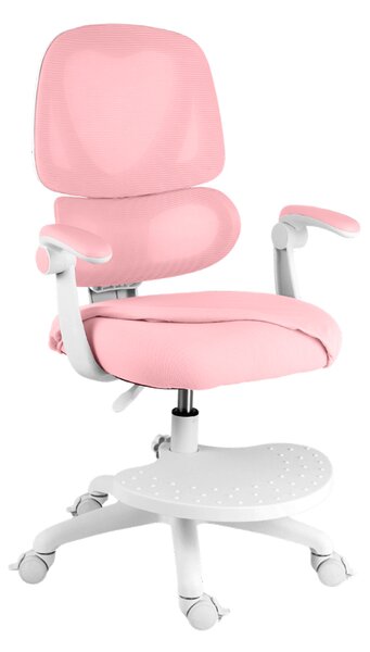 Dětská otočná židle Neoseat JUNI 023 — látka, pratelný potah, růžová