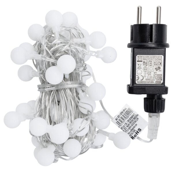Aigostar - LED Ven. dekorační řetěz 50xLED/3,6W/230V/8 funkcí 5m IP44 stud bílá