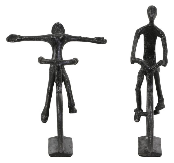 Kovové sošky v sadě 2 ks 22 cm Cyclists – Light & Living