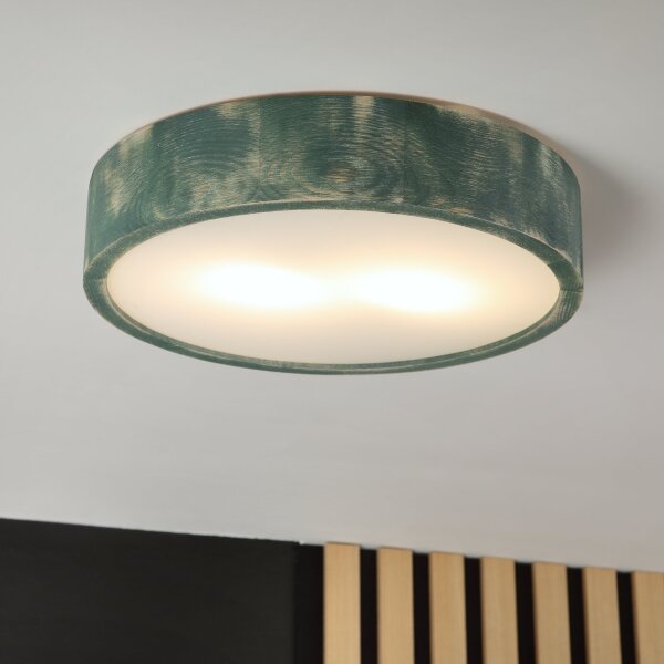 Brilagi - Stropní svítidlo PINO 2xE27/15W/230V borovice/zelená pr. 37,5 cm