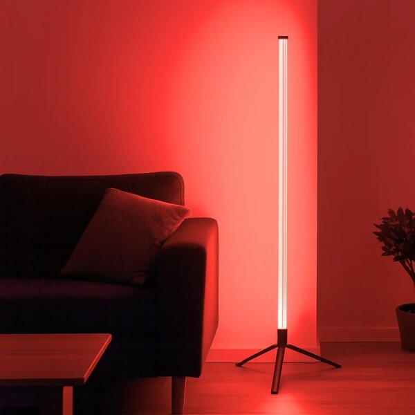 Grundig - LED RGBW Stmívatelná stojací lampa LED/10W/5V černá + dálkové ovládání