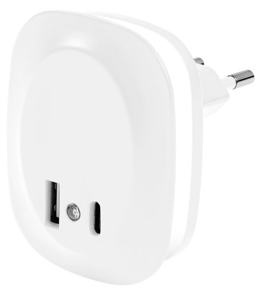 Osram- LED Noční svítidlo do zásuvky se senzorem a USB LUNETTA LED/12,5W/230V