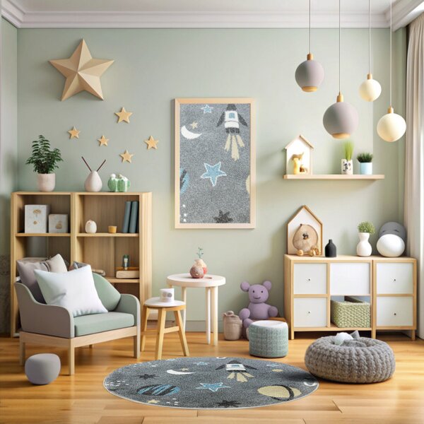 Koberec Lima C276 Rocket Space Grey šedý / krémový kuh