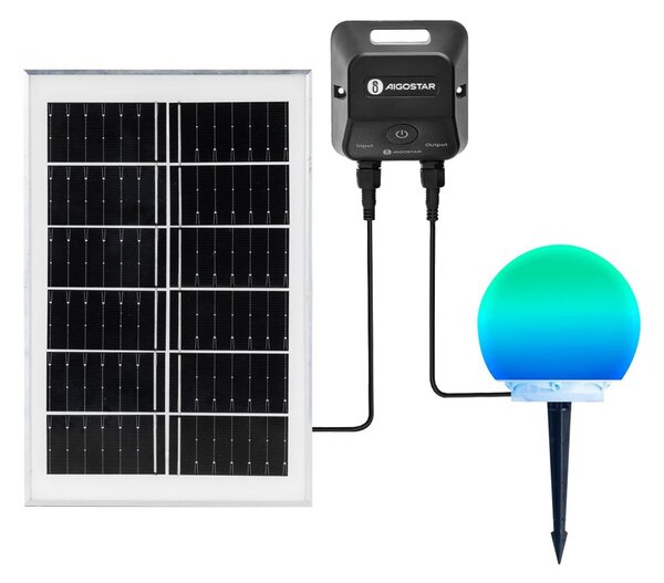 Aigostar-LED RGB Stm. ven. lampa MESH 20W/3,7V 4000mAh 2700-6500K IP65 pr. 15 cm