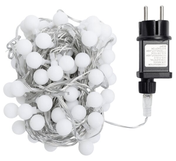 Aigostar - LED Ven. dekorační řetěz 100xLED/3,6W/230V/8 funkcí 10m IP44 stu bílá
