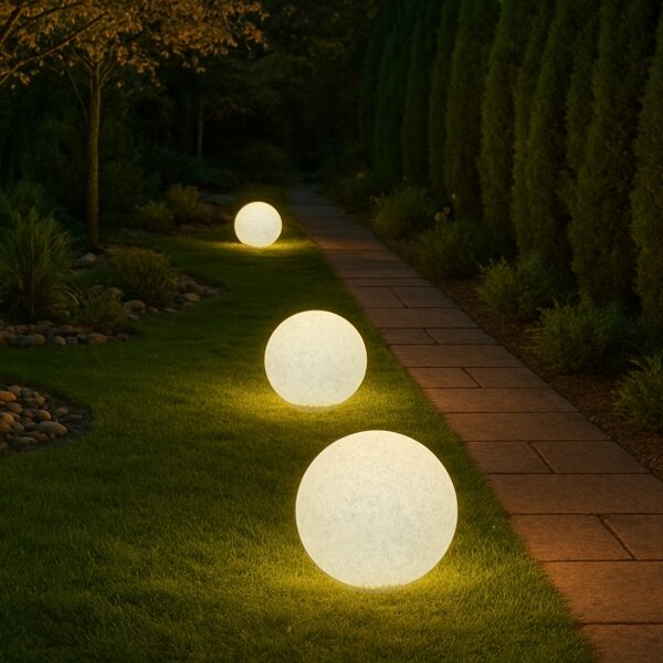 Venkovní dekorační svítidlo LUMISTONE 1xE27/15W/230V IP65 pr. 38 cm