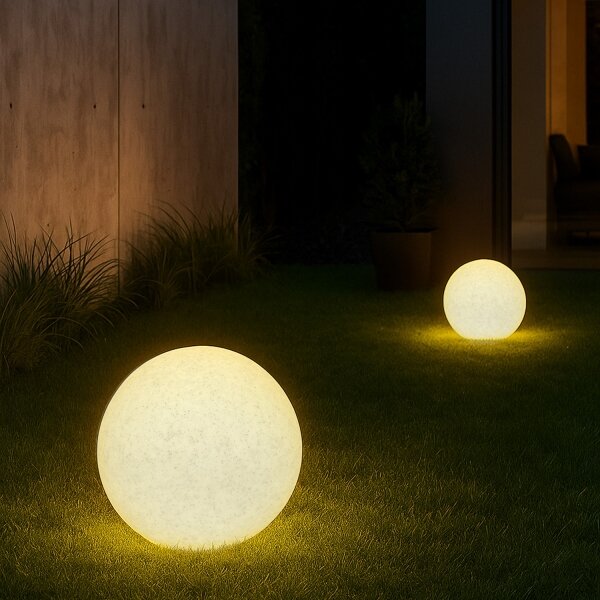 Venkovní dekorační svítidlo LUMISTONE 1xE27/15W/230V IP65 pr. 38 cm