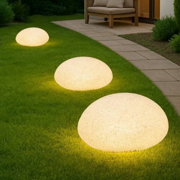 Venkovní dekorační svítidlo LUMISTONE 1xE27/15W/230V IP65 pr. 26,5 cm