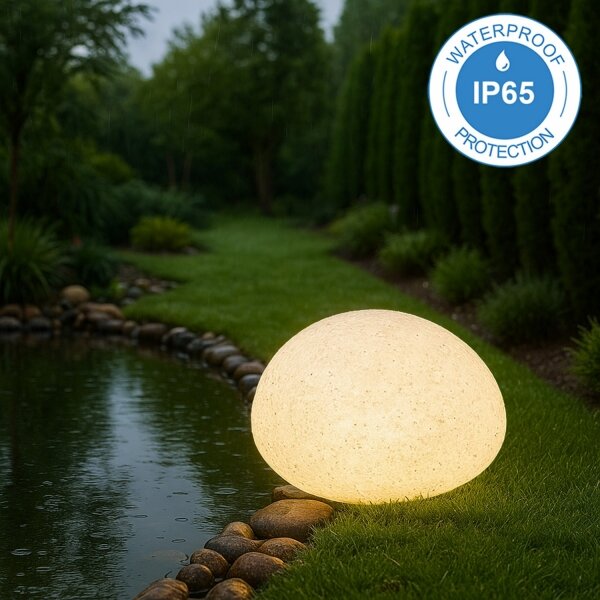 Venkovní dekorační svítidlo LUMISTONE 1xE27/15W/230V IP65 pr. 31,8 cm