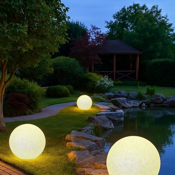 Venkovní dekorační svítidlo LUMISTONE 1xE27/15W/230V IP65 pr. 38 cm