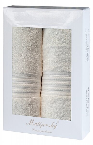 Dárkové balení ručníků Aruba krémová 2 ks
