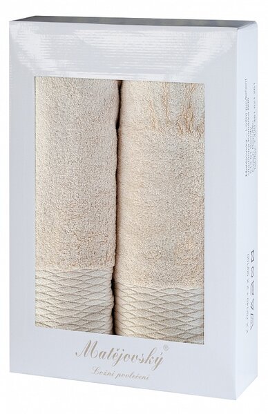 Dárkové balení ručníků Panama béžová 2 ks
