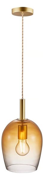 Nordlux - Lustr na lanku UMA 1xE27/40W/230V pr. 18 cm hnědá/kouřová