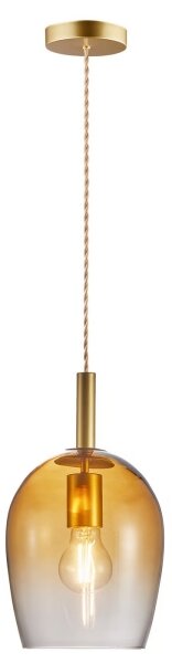 Nordlux - Lustr na lanku UMA 1xE27/40W/230V pr. 18 cm hnědá/kouřová