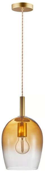 Nordlux - Lustr na lanku UMA 1xE27/40W/230V pr. 18 cm hnědá/kouřová
