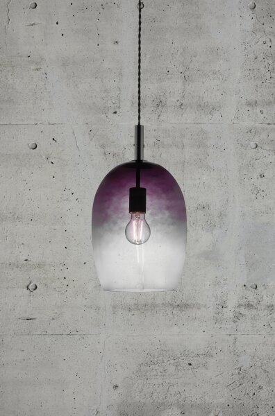 Nordlux - Lustr na lanku UMA 1xE27/40W/230V pr. 23 cm černá/kouřová