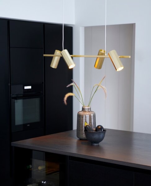 Nordlux - Lustr na lanku ALANIS 4xGU10/15W/230V mosaz