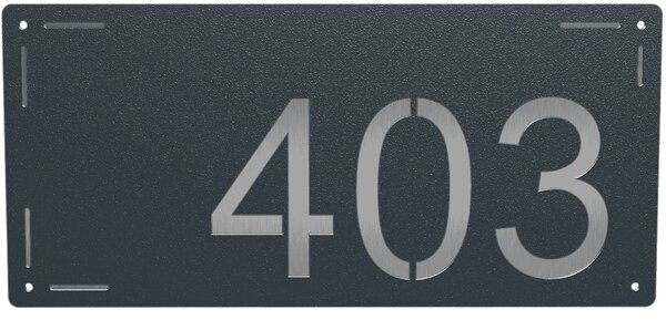 Domovní číslo tabulka lakovaná 3 Velikost: 43 x 20 cm (XL)