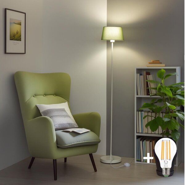 Brilagi - LED Stojací lampa CERIA 1xE27/40W/230V pr. 25 cm zelená/bílá