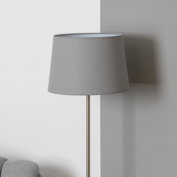 Brilagi - LED Stojací lampa CERIA 1xE27/40W/230V pr. 30 cm šedá/matný chrom
