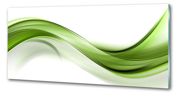 Dekorační panel sklo Zelená vlna pksh-100125120