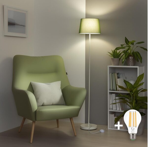 Brilagi - LED Stojací lampa CERIA 1xE27/40W/230V pr. 30 cm zelená/bílá