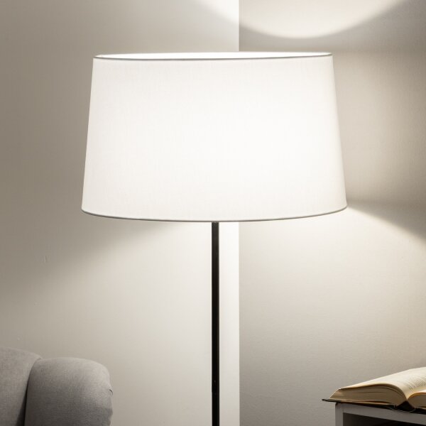 Brilagi - LED Stojací lampa CERIA 1xE27/40W/230V pr. 45 cm bílá/černá