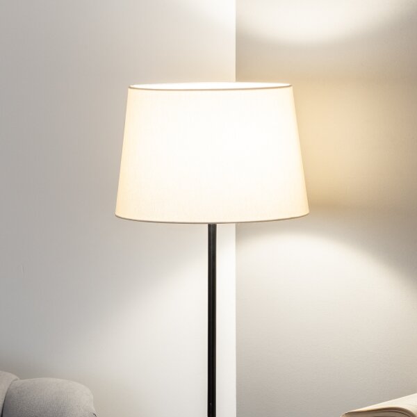 Brilagi - LED Stojací lampa CERIA 1xE27/40W/230V pr. 30 cm béžová/černá