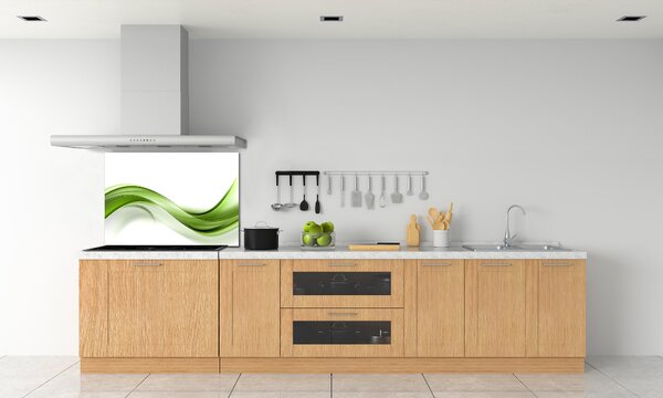 Dekorační panel sklo Zelená vlna pksh-100125120