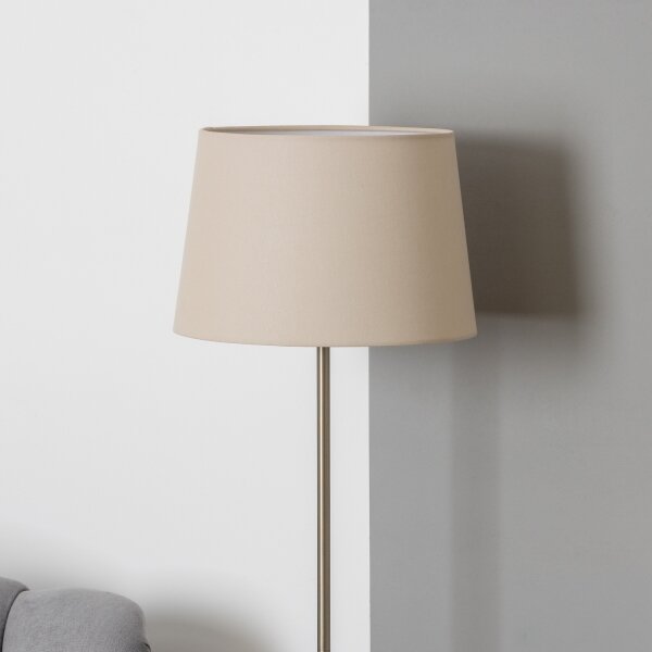 Brilagi - LED Stojací lampa CERIA 1xE27/40W/230V pr. 30 cm béžová/matný chrom