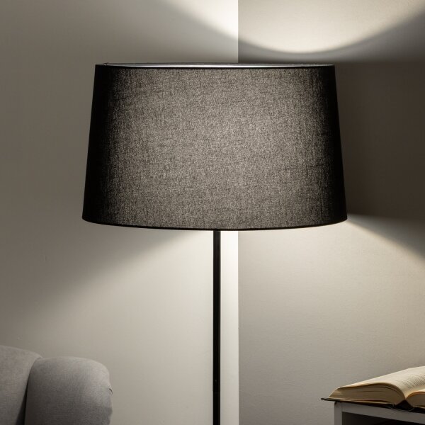 Brilagi - LED Stojací lampa CERIA 1xE27/40W/230V pr. 45 cm černá