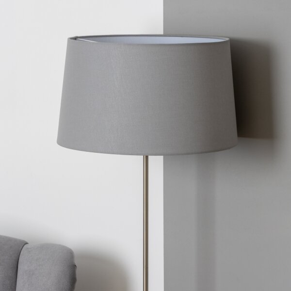 Brilagi - LED Stojací lampa CERIA 1xE27/40W/230V pr. 45 cm šedá/matný chrom